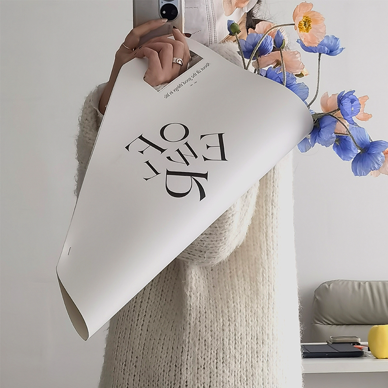 Modern Paper Bouquet Carrier Bags Pack 6