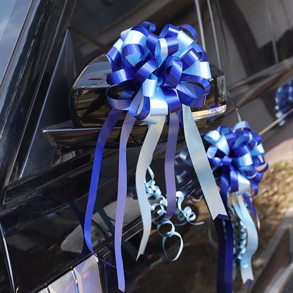 8" Large Pull Ribbon Bows for Wedding Car Pack 10