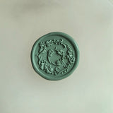 Load image into Gallery viewer, 30Pcs Dark Green Floral Wax Seal Stickers