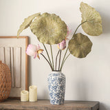 Load image into Gallery viewer, Realistic Faux Lotus Leaf Zen Decor