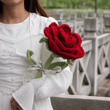 Load image into Gallery viewer, Large Hand Crocheted Rose Flower
