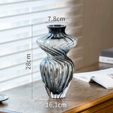Load image into Gallery viewer, Modern Sculptural Twisted Glass Vase