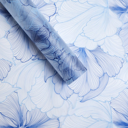 20 feuilles de papier cellophane mat à motif floral (58x58 cm)