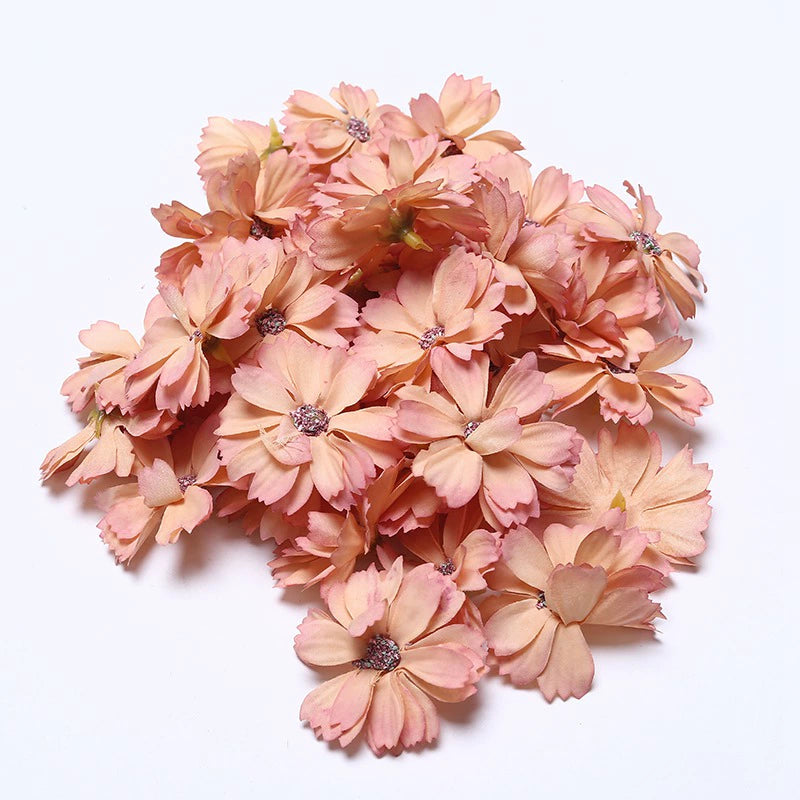 4.5cm Silk Flower Heads for Crafting Pack 100