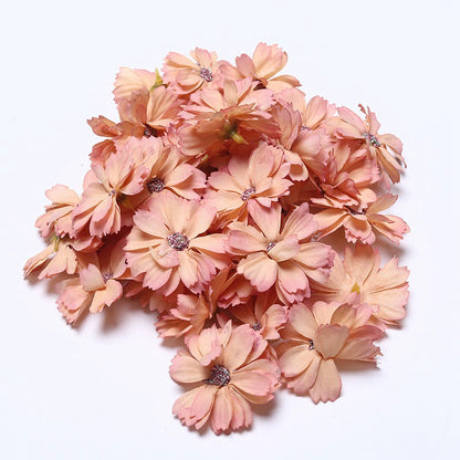 4.5cm Silk Flower Heads for Crafting Pack 100