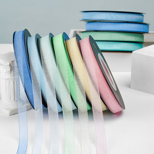 Solid Color Sheer Organza Ribbon (10mmx50Yd)