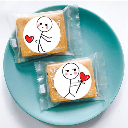 500pcs Cute Match Man Stickers for Valentine's Day
