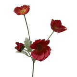 Load image into Gallery viewer, 4-Head Real Touch Artificial Poppy Spray (64cm)