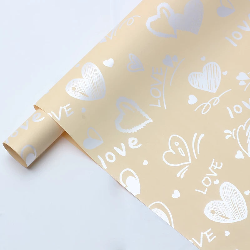 20 feuilles de papier d'emballage pour fleuriste pour la Saint-Valentin (57x57cm)