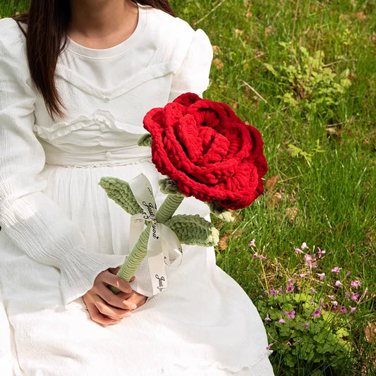 Large Hand Crocheted Rose Flower