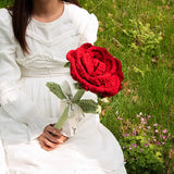 Load image into Gallery viewer, Large Hand Crocheted Rose Flower