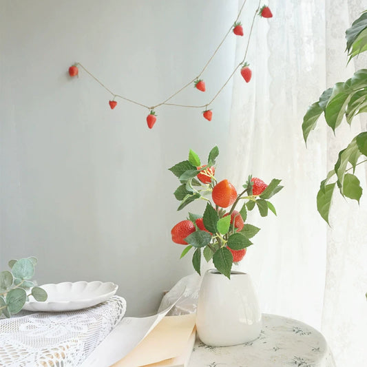 Artificial Fruit Strawberry Garland (180cmL)