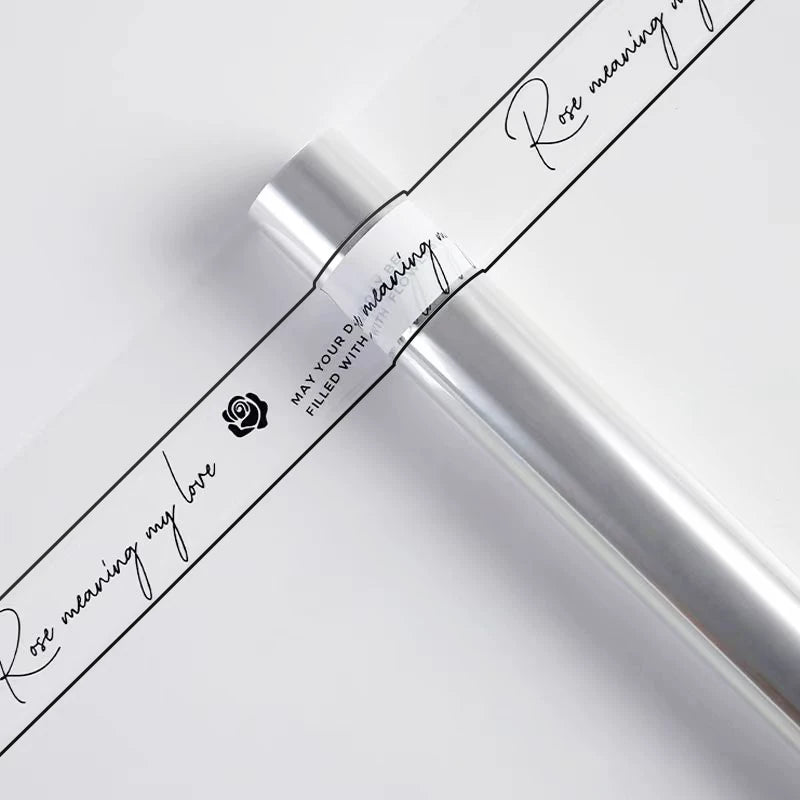 Bordered Transparent Cellophane Roll (57cmx10Yd)