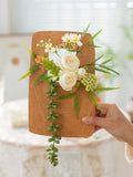 Load image into Gallery viewer, Artificial Flower Wooden Photo Frame Display Stand