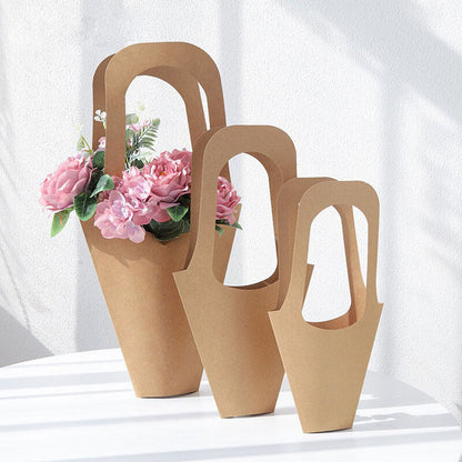 Kraft Paper Flower Carrier Bags Pack 20