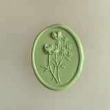 Load image into Gallery viewer, 30Pcs Green Floral Wax Seal Stickers