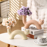 Load image into Gallery viewer, Cute Cat Shaped Ceramic Vase