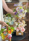 Load image into Gallery viewer, Faux Wicker Handheld Flower Basket
