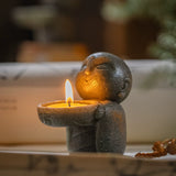 Load image into Gallery viewer, Vintage Little Monk Candle Holder
