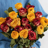 Load image into Gallery viewer, 20-Stem Real Dried Rose Flower Bouquet