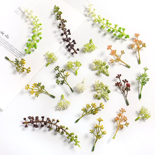 50pcs Artificial Foliage Fake Berries Stems