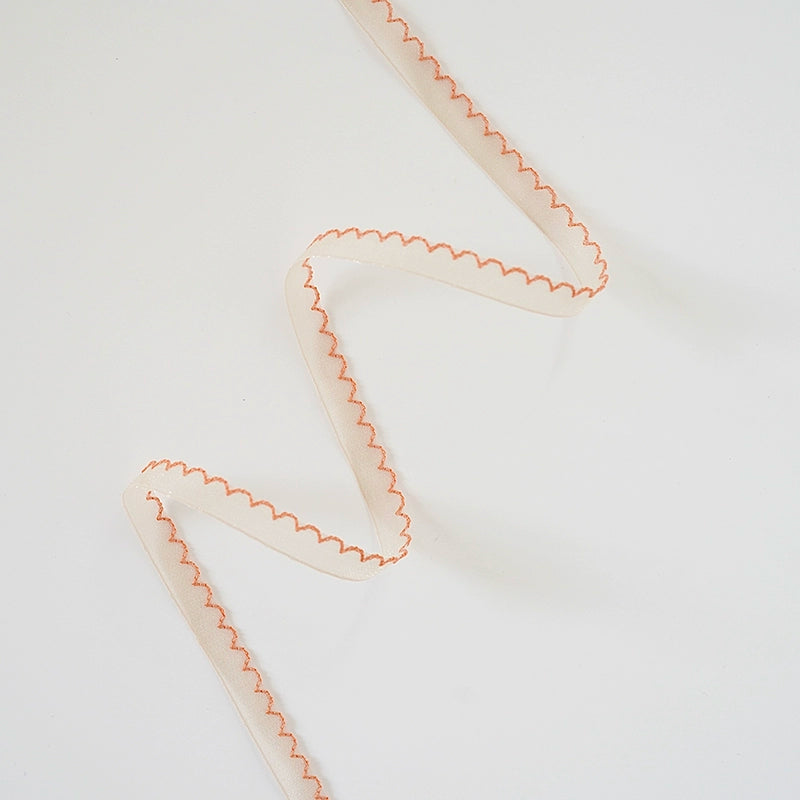 Wave-edge Sheer Ribbon (1cmx10Yd)