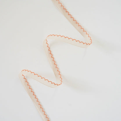 Wave-edge Sheer Ribbon (1cmx10Yd)
