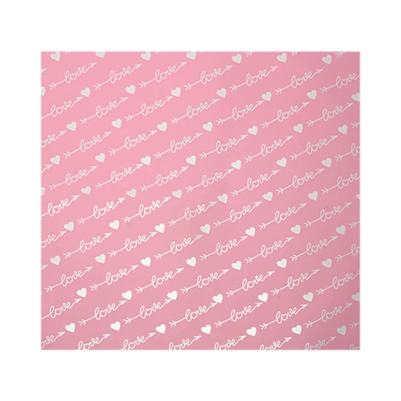 20pcs Heart & Arrow Bouquet Wrap Paper (57x57cm)