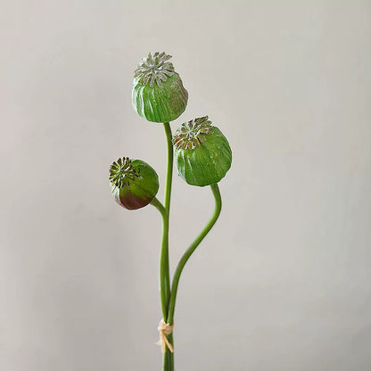 21" Artificial Poppy Pods Spray