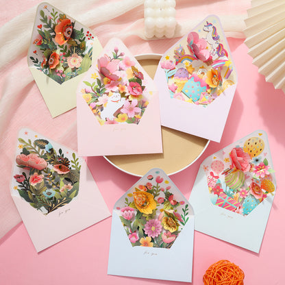 6pcs 3D Flower Thank You Cards for Mother's Day