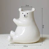 Load image into Gallery viewer, Polar Bear Mini Ceramic Vase