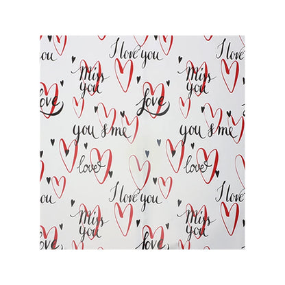 20pcs Love Heart Graffiti Bouquet Paper (57x57cm)
