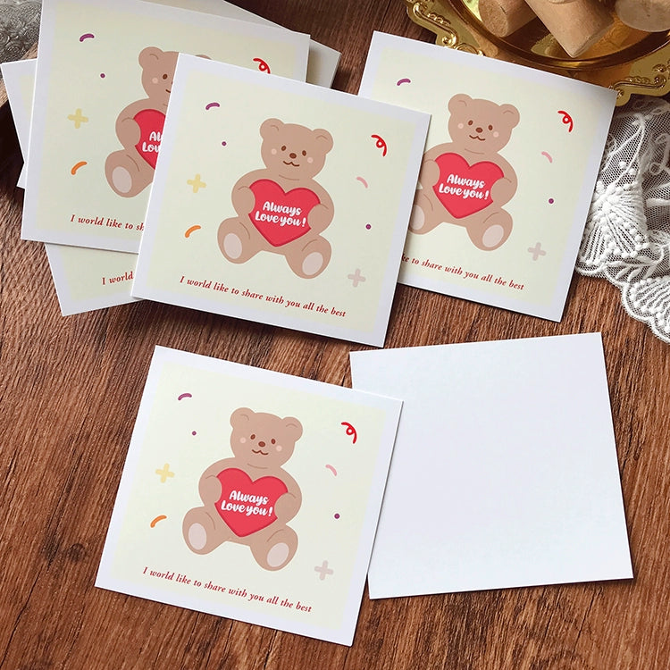 Cute Teddy Bear Valentine's Day Cards Pack 30