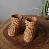 Load image into Gallery viewer, Handmade Rattan Shoe-Shaped Flower Basket