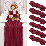 Load image into Gallery viewer, Pleated Table Runner Cloth for Weddings
