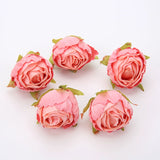 Load image into Gallery viewer, Silk Rose Flower Heads with Burned Edges Pack 30