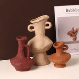 Load image into Gallery viewer, Earthy Tone Sculptural Clay Vase