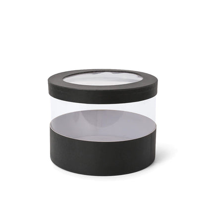 Round Floral Gift Box with Transparent Window