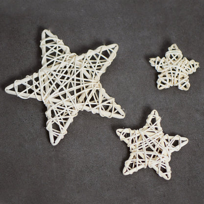 White Wicker Rattan Star For DIY Decor