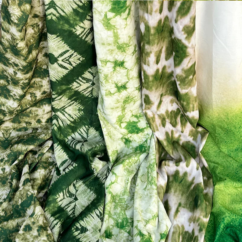 Green Gradient Tie-Dye Backdrop Draping Fabric
