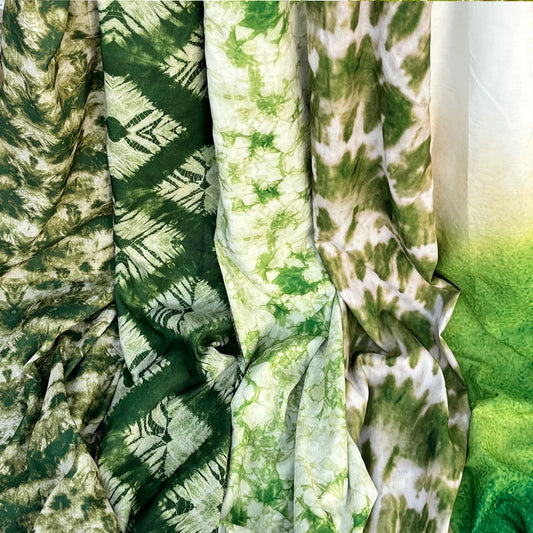 Green Gradient Tie-Dye Backdrop Draping Fabric