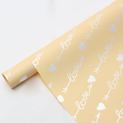 20pcs Heart & Arrow Bouquet Wrap Paper (57x57cm)