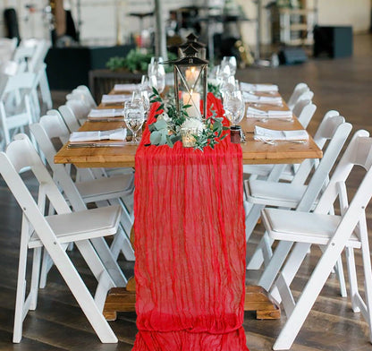 Pleated Table Runner Cloth for Weddings