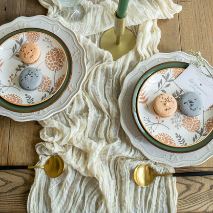 Pleated Table Runner Cloth for Weddings