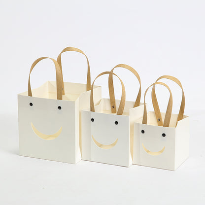 Smiley Face Square Paper Gift Bags Pack 20