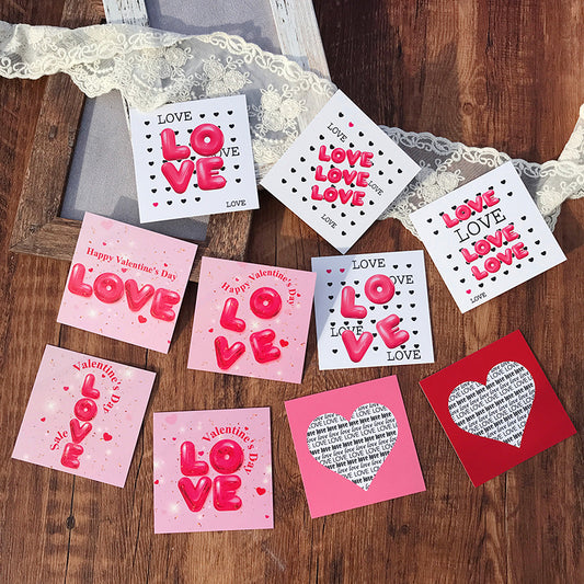 LOVE Valentine's Day Cards Pack 20 (9x9cm)
