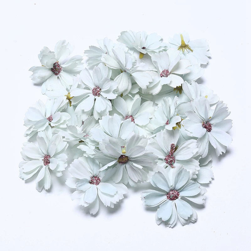 4.5cm Silk Flower Heads for Crafting Pack 100