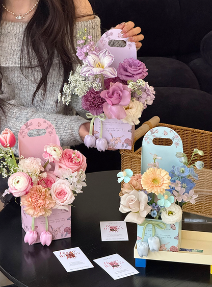 9pcs Spring Theme Fresh Flower Bouquet Box