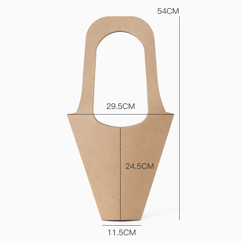 Kraft Paper Flower Carrier Bags Pack 20