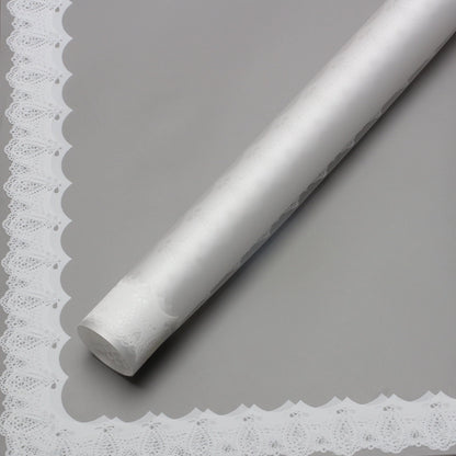 20 feuilles d'emballage pour bouquet en cellophane givré avec dentelle (57x57 cm)